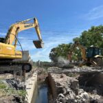 El Municipio de Almirante Brown reactivó a histórica obra hidráulica de burzaco sur